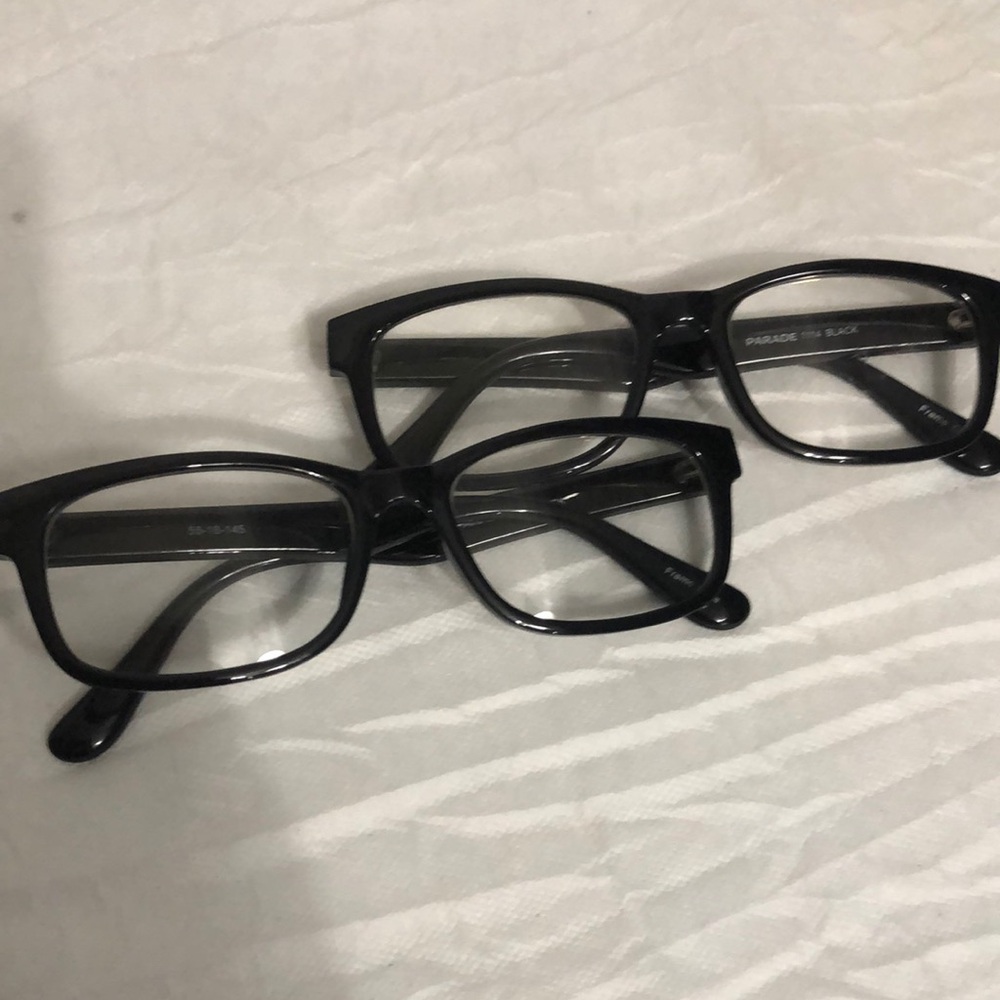 Parade Black Square Frame Glasses (2 Pairs) Rx Ready